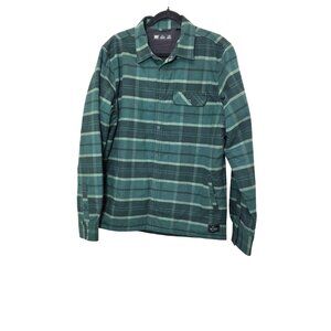 Helly Hansen Men's Lifa loft Insulated Green Plaid‎ Flannel Shirt Jacket L/G
